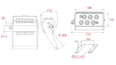 MULTI-FASTER LIITIN 6SUUNTAINEN BSP 3/8 KIINTEÄ OSA