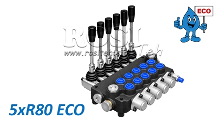 HYDRAULINEN KÄSIVENTTIILI – 5-LOHKOINEN SUUNTAVENTTIILI 5xR80 ECO