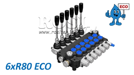 HYDRAULINEN KÄSIVENTTIILI – 6-LOHKOINEN SUUNTAVENTTIILI 6xR80 ECO