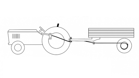 PÓTKOCSI-FÉK HÚZÓKARJA KOMPLETT 2,3m ACÉLLAL