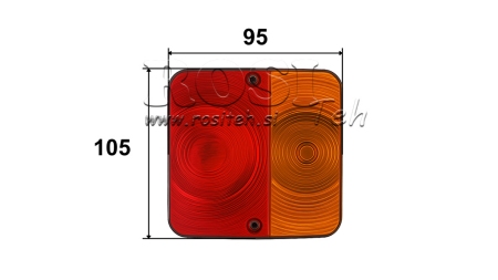 ACHTER VIERKANTE LAMP 2 POSITIE