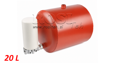 METALLI TANKKI 20 LITERA PYÖREÄ Φ 300MM - KORKEUS 330MM FILTTERILLÄ