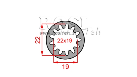 KARDANADAPTERI HOLKKI 22x19 (13 URAA) (45 mm)