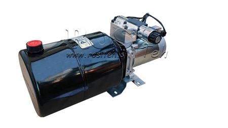MINI HÜDRAULILINE AGREGAT 24V DC - 2.2kW = 2.1cc - 8 l - kahepoolses suunas kokkupanek (metall)