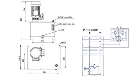 HYDRAULISCH AGGREGAT -RHA- 25lit VOOR HOOI BEZEM