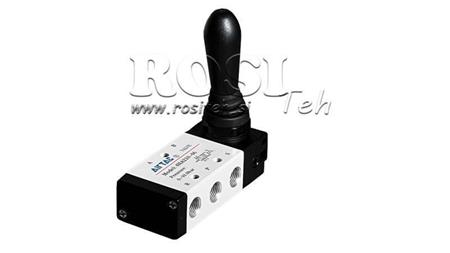 PNEUMATISCHE MANUELE KLEP 5/3 1/4 PRT-0853-CRR MANUELE TERUGKEER