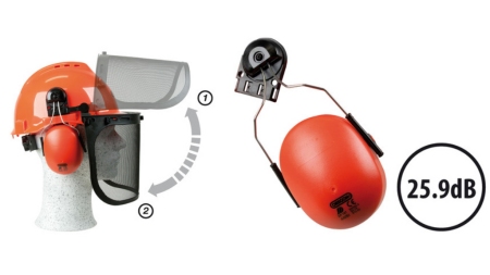 OCHRANNÁ PŘILBA YUKON S VISOREM A OCHRANOU UŠÍ