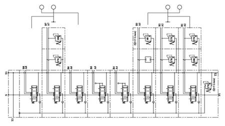 HYDRAULIC VALVE HIAB 8xPC70   2X EURO JOYSTICK 3 POS