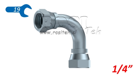 HYDRAULIC ELBOW 90° FEMALE-FEMALE 1/4