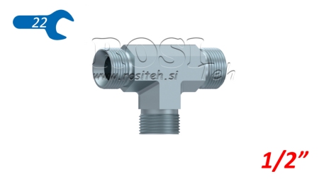 HYDRAULINEN T-KAPPALE BSP UROS-UROS 1/2