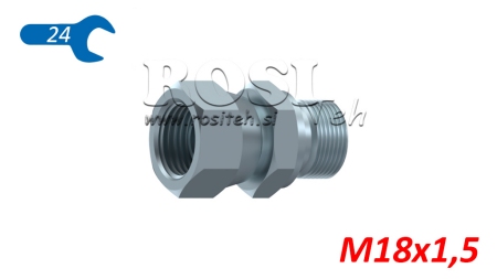 HIDRAULIKUS KÉTCSAVAROS CSATLAKOZÓ FORGÓANYÁVAL M22x1,5