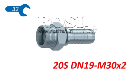 CONNEXION HYDRAULIQUE CES 20 AVEC MALE DN19-M30X2
