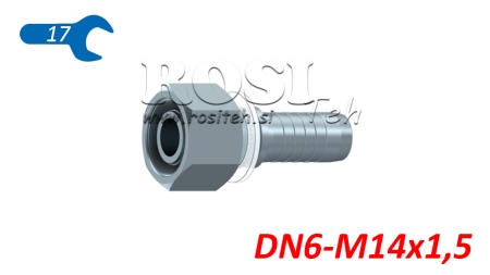 CONEXÃO HIDRÁULICA DKOS 6 COM FEMEA DN6-M14X1,5