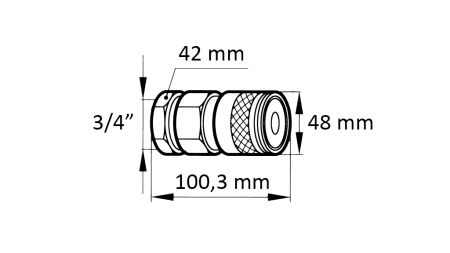 БЪРЗА СВЪЗКА ЕКСКАВАТОР FFH ЖЕНСКА 3/4 48MM