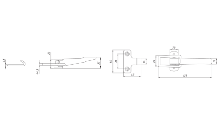 PERÄVAUNUN SIVUPANEELIN SALPA, NAPA XL-TYYPPI