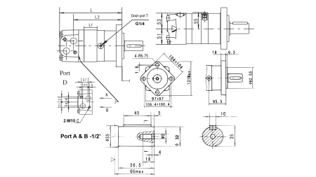 MOTEUR HYDRAULIQUE MS 125 ECO (ALSG3-125)