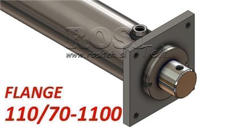 Hydraulikzylinder mit Montageplatte 110/70-1100