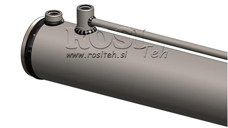 HYDRAULISK SYLINDER FOR VEDKLØYVER MED MONTERINGSPLATE100/60-1050 - ØVRE TILKOBLING