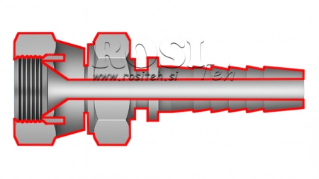 HIDRAULISKĀ SAVIENOJUMS JIS JAPĀNIEŠU 60° KOMATSU SIEVIETE DN25-M33X1,5