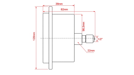 MANOMETRI DN100 TAKANA 0 - 600 BAR - 1/2