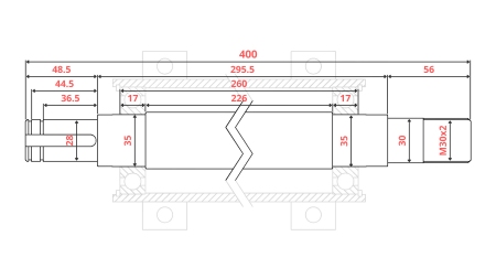 VALURAUTAINEN PYÖRÖSAHAAKSELI 400MM (VASEN KIERRE)