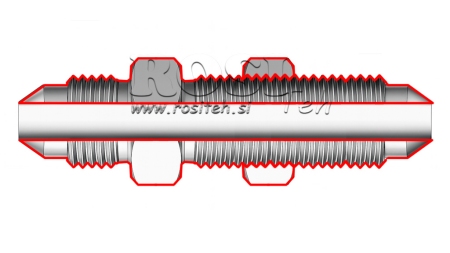 HYDRAULISCHE DOPPELSCHRAUBE AGJ JIC74° - VERLÄNGERT 9/16