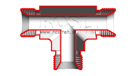 PIÈCE EN T HYDRAULIQUE BSP MALE-MALE 1/4