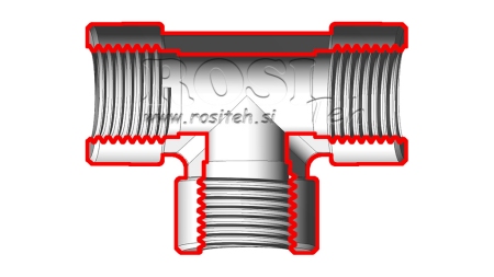 ХИДРАВЛИЧЕН Т-ЧАСТ ЖЕНА-ЖЕНА 3/8