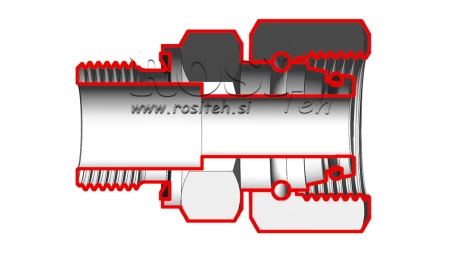 HIDRAVLIČNI DVOVIJAČNIK UVOJNI VIJAČNI SPOJ AOVR ED BSP3/8 - M18X1,5
