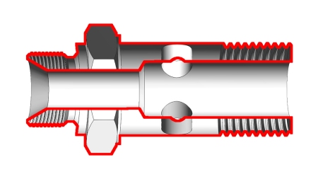HIDRAVLIČNI VOTLI VIJAK BANJO BSP3/8 S PODALJŠANIM NAVOJEM BSP1/4