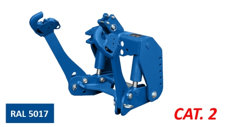 KOMPLETNÝ TROJBODOVÝ ZÁVES NA TRAKTOR UNIVERZÁLNY 2KAT PRE TRAKTOR 1500kg - MODRÁ (RAL 5017)