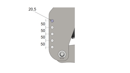 KOMPLETNÝ TROJBODOVÝ ZÁVES NA TRAKTOR UNIVERZÁLNY 2KAT PRE TRAKTOR 1500kg - MODRÁ (RAL 5017)