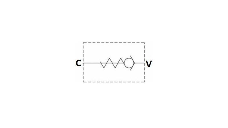 VÁLVULA DE RETENÇÃO TUBO VU 3/8 - 45lit - diagrama