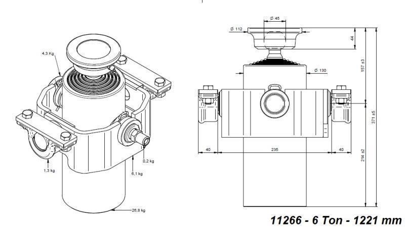 TELESCOPIKUS HENGER KOMPAKT 6 FOK 1221mm x125 -GÖMB