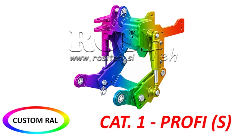 TRAKTORIN YLEISMALLINEN ETUNOSTOLAITE SARJA CAT. 1 - PROFI STANDARD 800 KG (VALITSEMASI RAL-VÄRI)