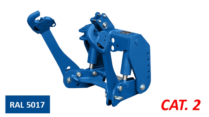 KOMPLETNÝ TROJBODOVÝ ZÁVES NA TRAKTOR UNIVERZÁLNY 2KAT PRE TRAKTOR 1500kg - MODRÁ (RAL 5017)