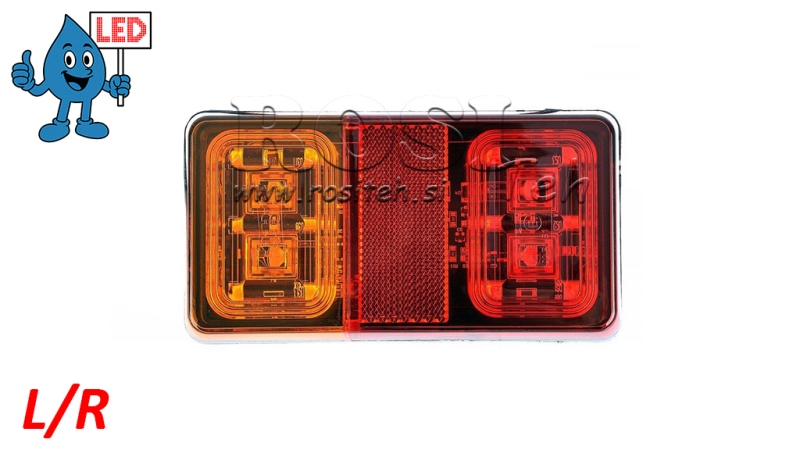 LED STRAŽNJE SVJETLO 3 FUNKCIJE 12V-24V KOMBINIRANO
