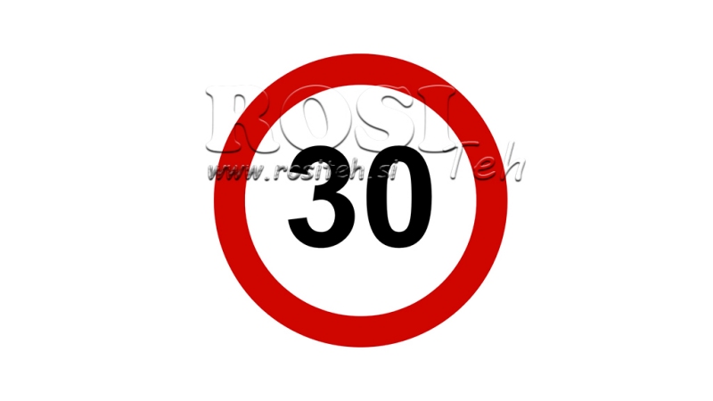 Sebességkorlátozó matrica 30KM/H