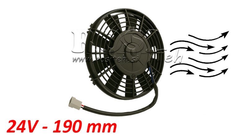 VENTILADOR AXIAL 190MM SUCCIÓN 24V