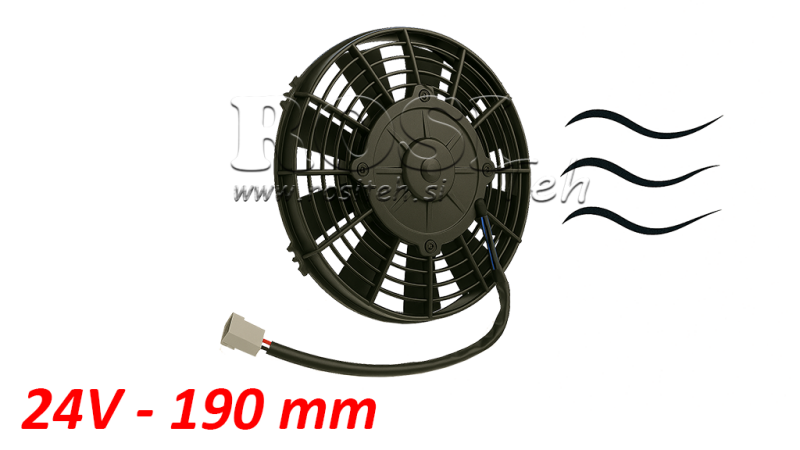 AXIAL LÜFTER - VENTILATOR 190 mm - ZULEITEND 24V