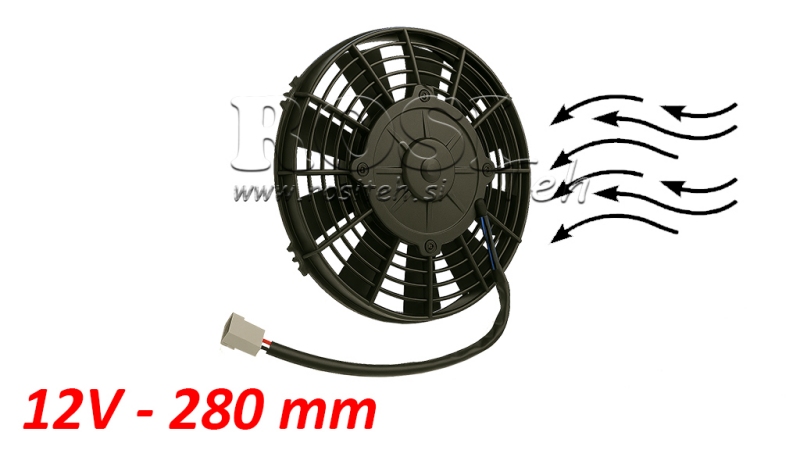 AXIALE VENTILATOR 280MM PUSH 12V