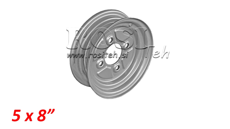 FELGA 5.00x8” (za pneumatiko 16x6.5-8)