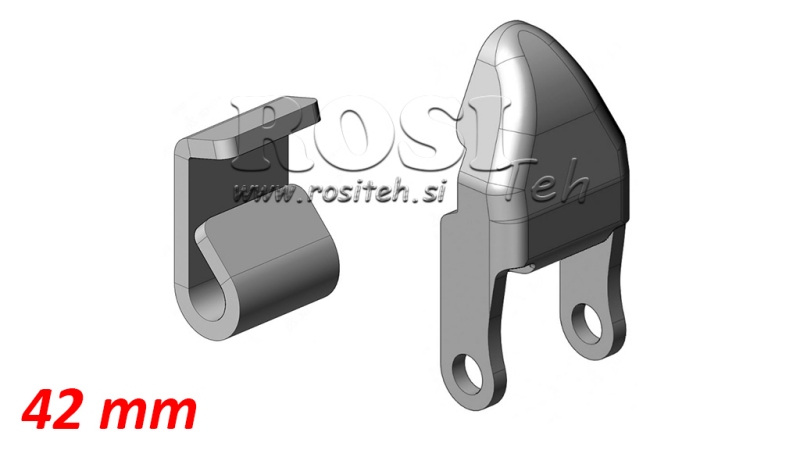 SCHARNIER VOOR VERWIJDERBARE C-VORM TRAILER 42MM