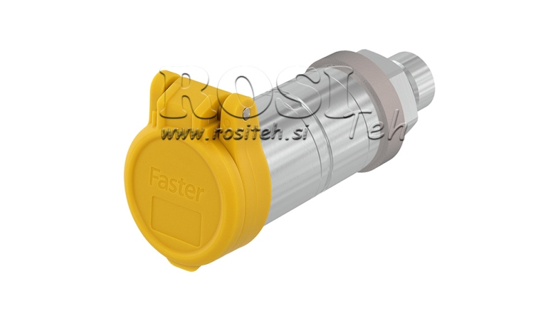 ŻÓŁTA OSŁONA OCHRONNA PVC ŻEŃSKIE ZŁĄCZE SZYBKIE PUSH PULL