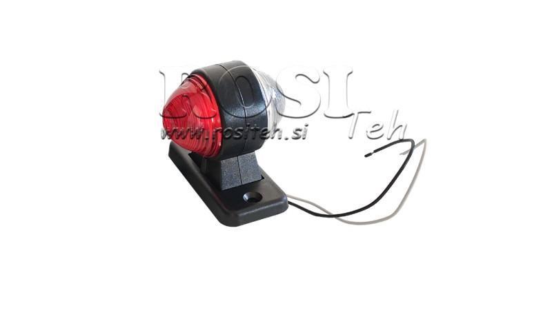 SIDE LIGHT FOR TRAILERS ROUND WHITE/RED
