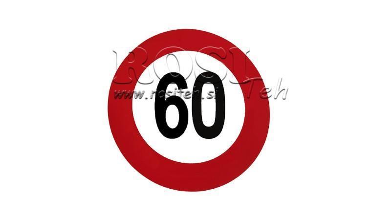 GESCHWINDIGKEITSBEGRENZUNG AUFKLEBER 60km/h
