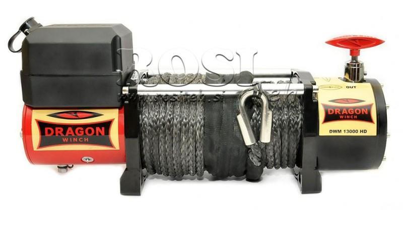 24 V ELEKTRISK VINCH DWM 13000 HD - 5897 kg - SYNTHETISK REP