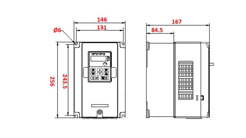 TAJUNTAVAIHTEEN MUUNNIN-INVERTERI 3Vaihe 5.5kW GD20-5R5G-4-EU