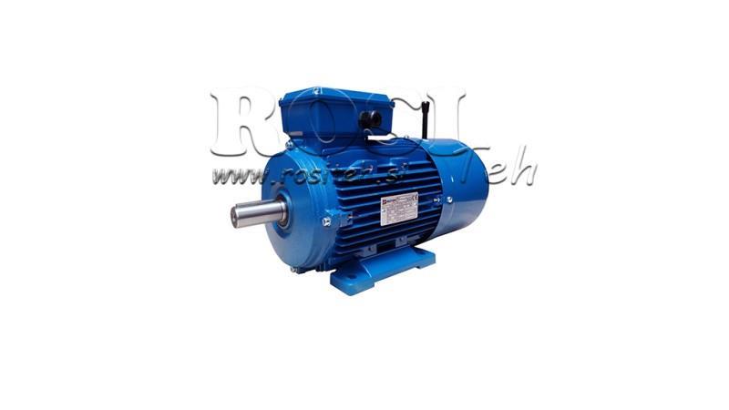 1.1kW-ELEKTRISK MOTOR MED BREMS MSH 80 3-4_1390rpm 3Faser fødder-B3
