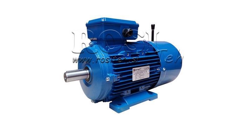 4kW-MOTOR ELÉCTRICO CON FRENOS MSH100L3-4 4_1420rpm 3Fase patas-B3
